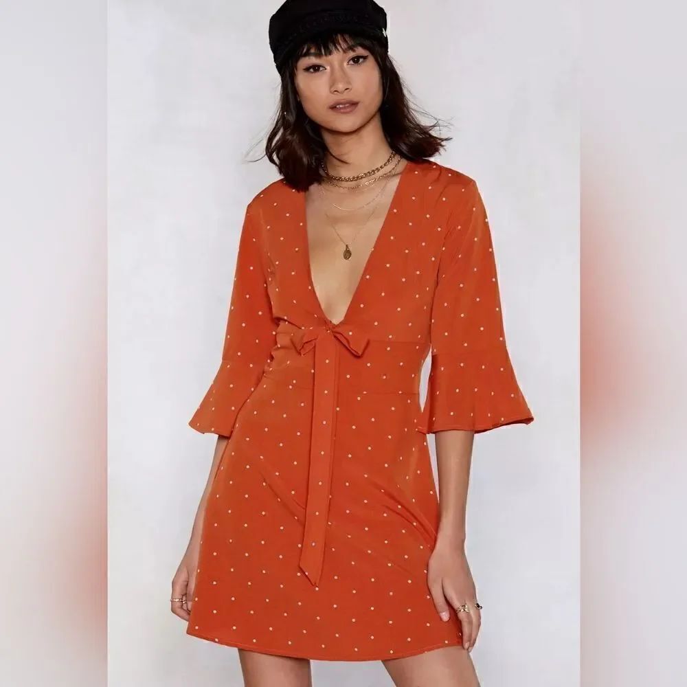 Free People polka dot dress size 6 NEW